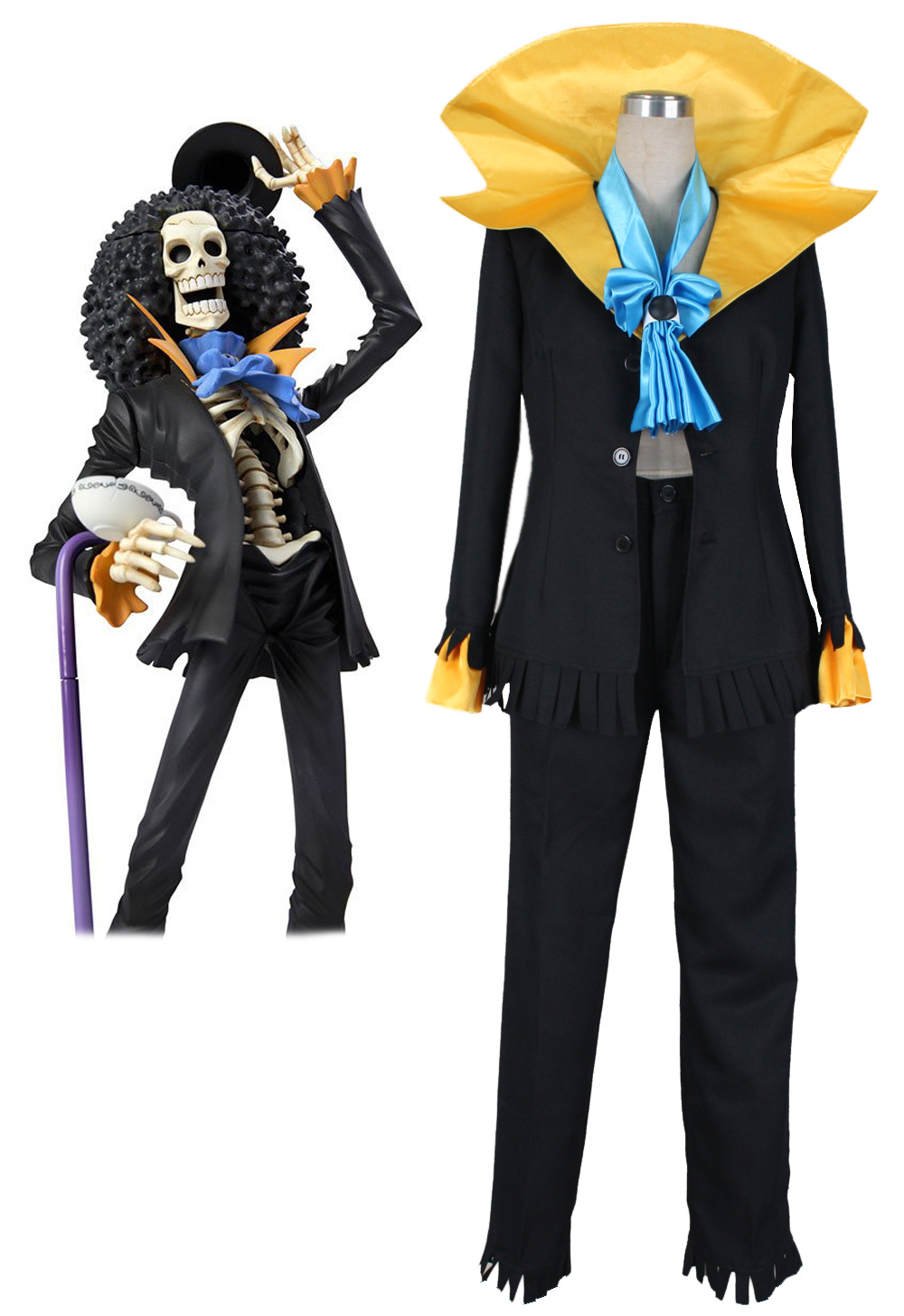 One Piece Dead Bones Brook Suit Cosplay Costume